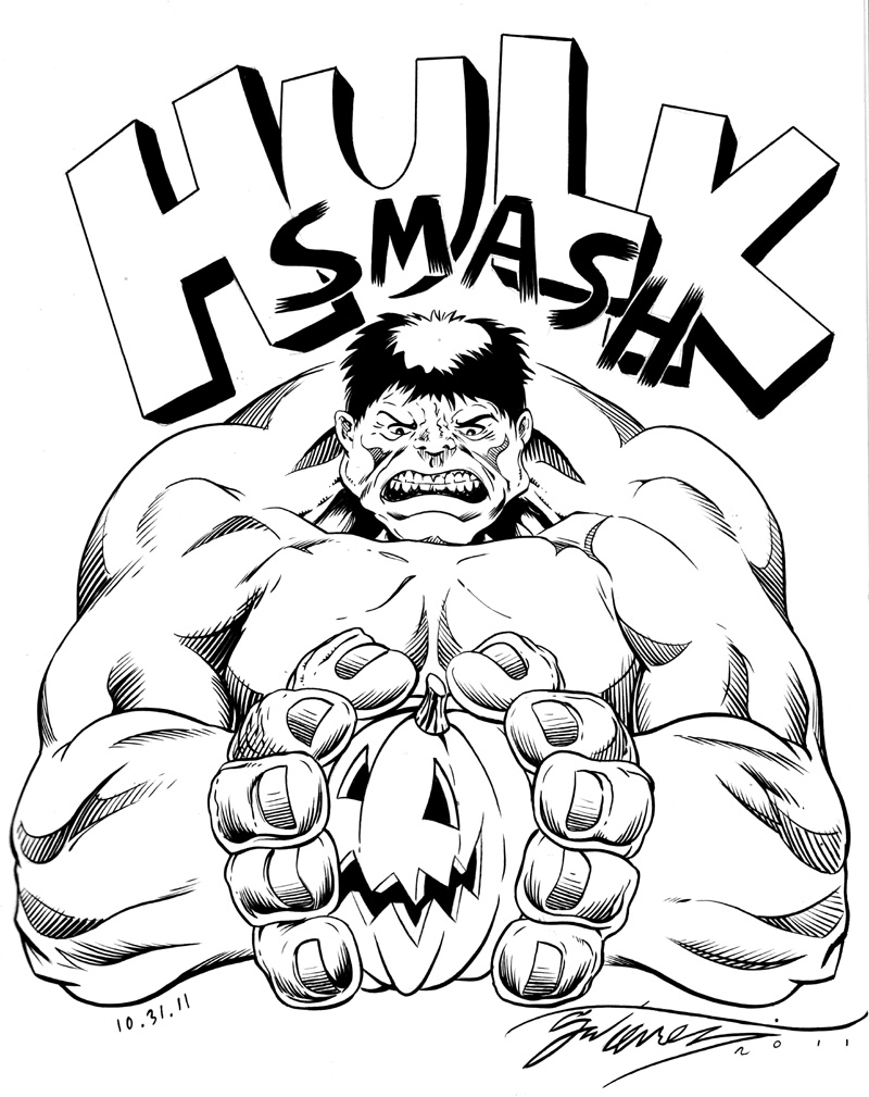 Dessin à colorier: Hulk (Super-héros) #79073 - Coloriages à Imprimer Gratuits