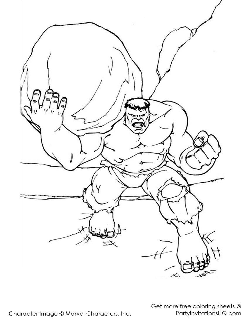 Dessin à colorier: Hulk (Super-héros) #79077 - Coloriages à Imprimer Gratuits