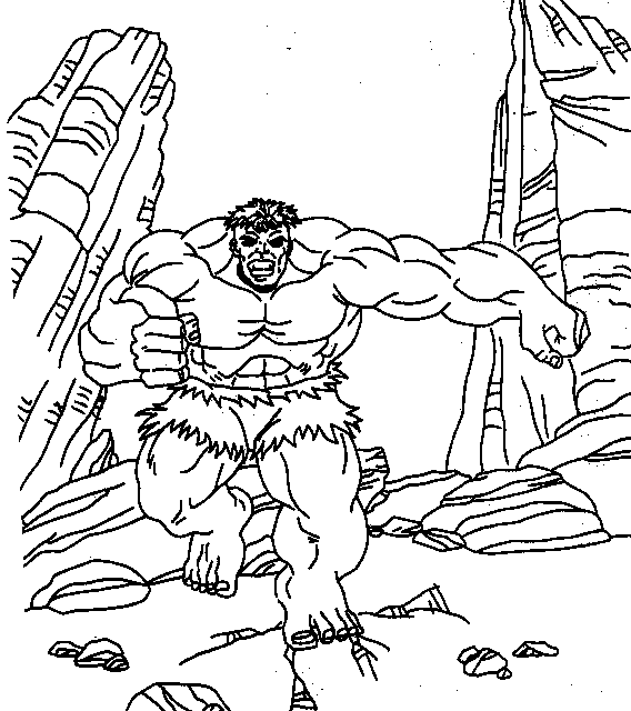 Dessin à colorier: Hulk (Super-héros) #79102 - Coloriages à Imprimer Gratuits