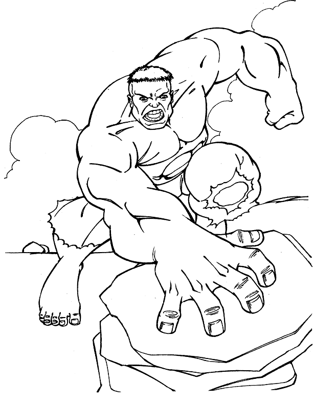 Dessin à colorier: Hulk (Super-héros) #79114 - Coloriages à Imprimer Gratuits