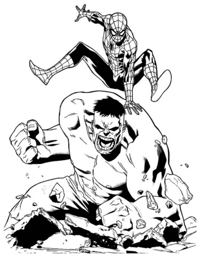 Dessin à colorier: Hulk (Super-héros) #79117 - Coloriages à Imprimer Gratuits