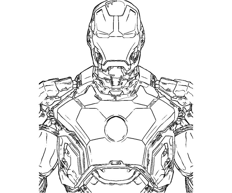 Dessin à colorier: Iron Man (Super-héros) #80536 - Coloriages à Imprimer Gratuits