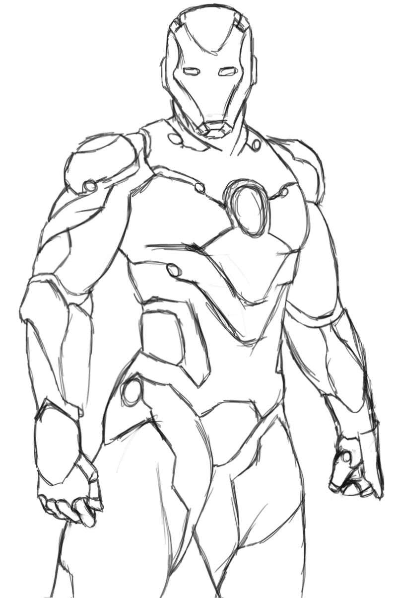 Dessin à colorier: Iron Man (Super-héros) #80548 - Coloriages à Imprimer Gratuits