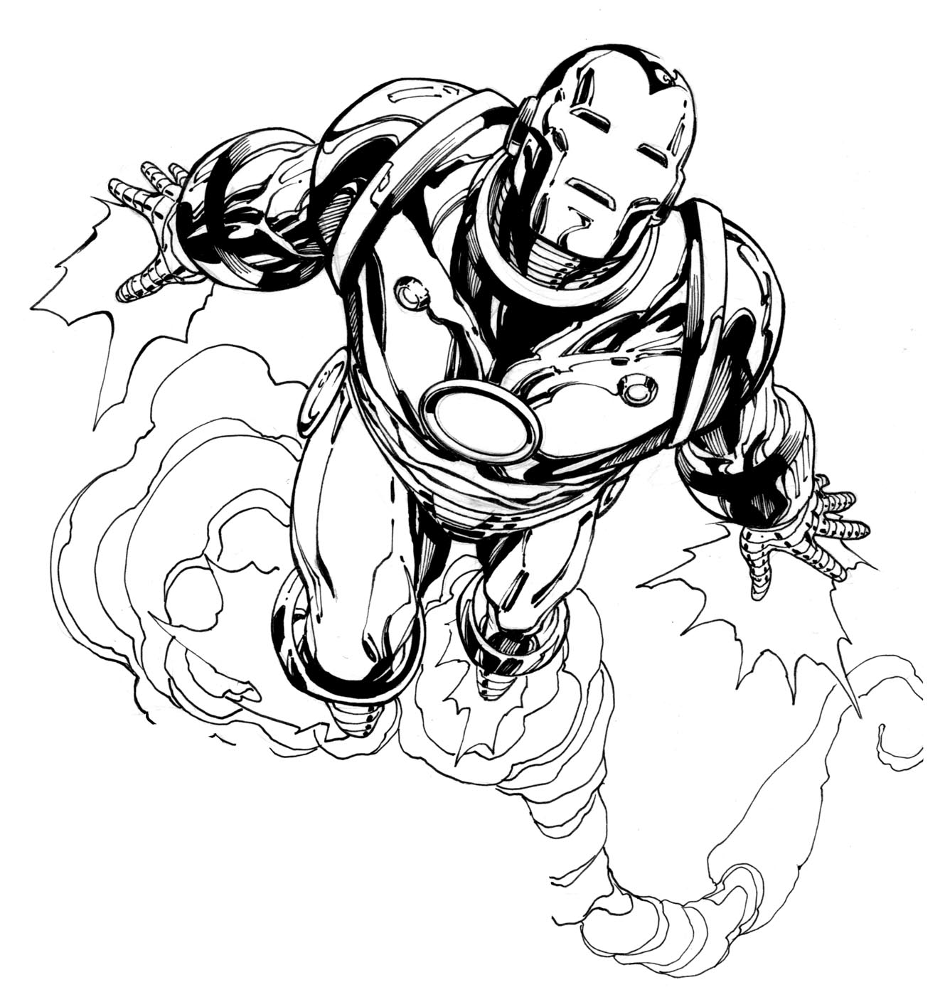 Dessin à colorier: Iron Man (Super-héros) #80584 - Coloriages à Imprimer Gratuits