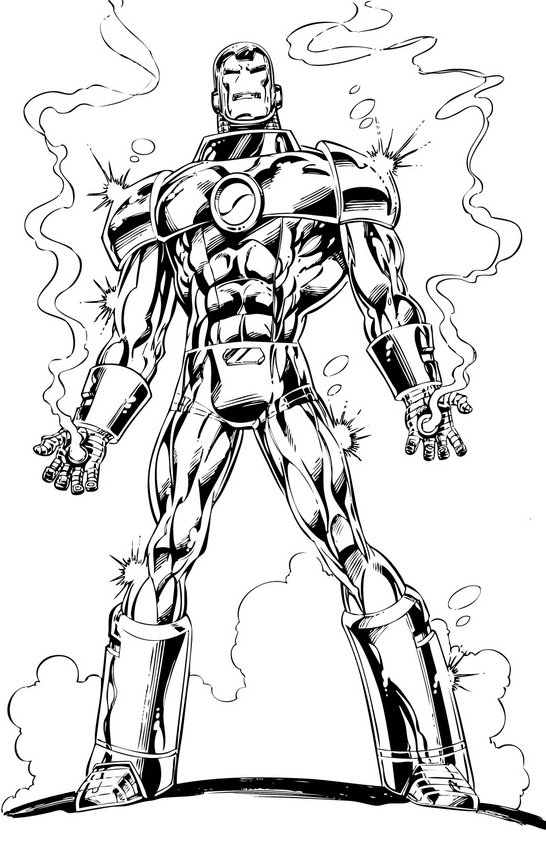 Dessin à colorier: Iron Man (Super-héros) #80657 - Coloriages à Imprimer Gratuits