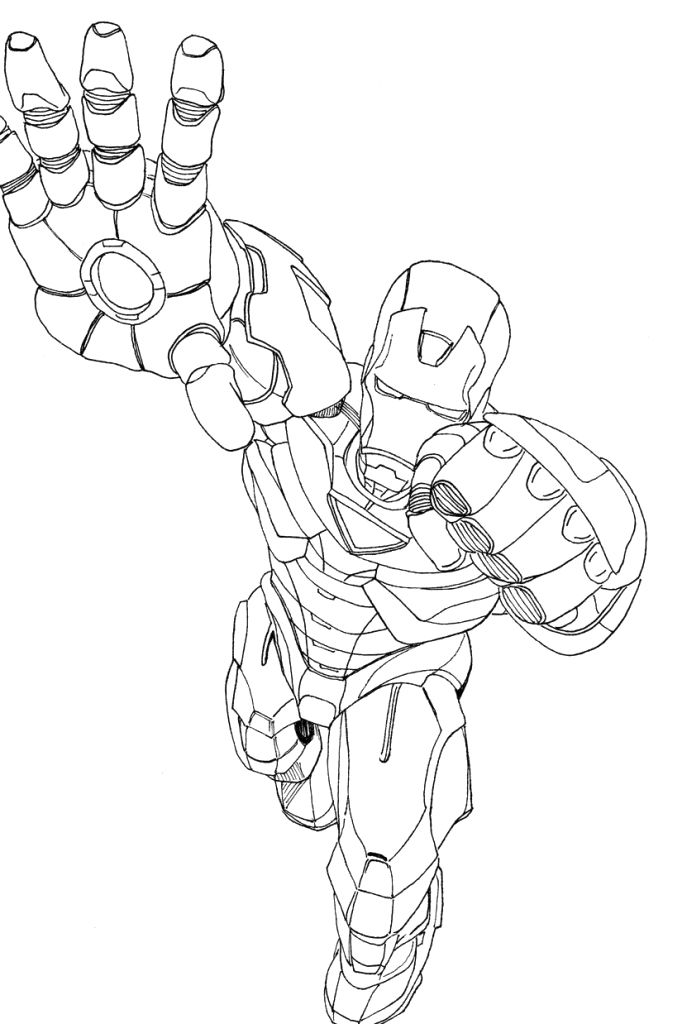 Dessin à colorier: Iron Man (Super-héros) #80694 - Coloriages à Imprimer Gratuits