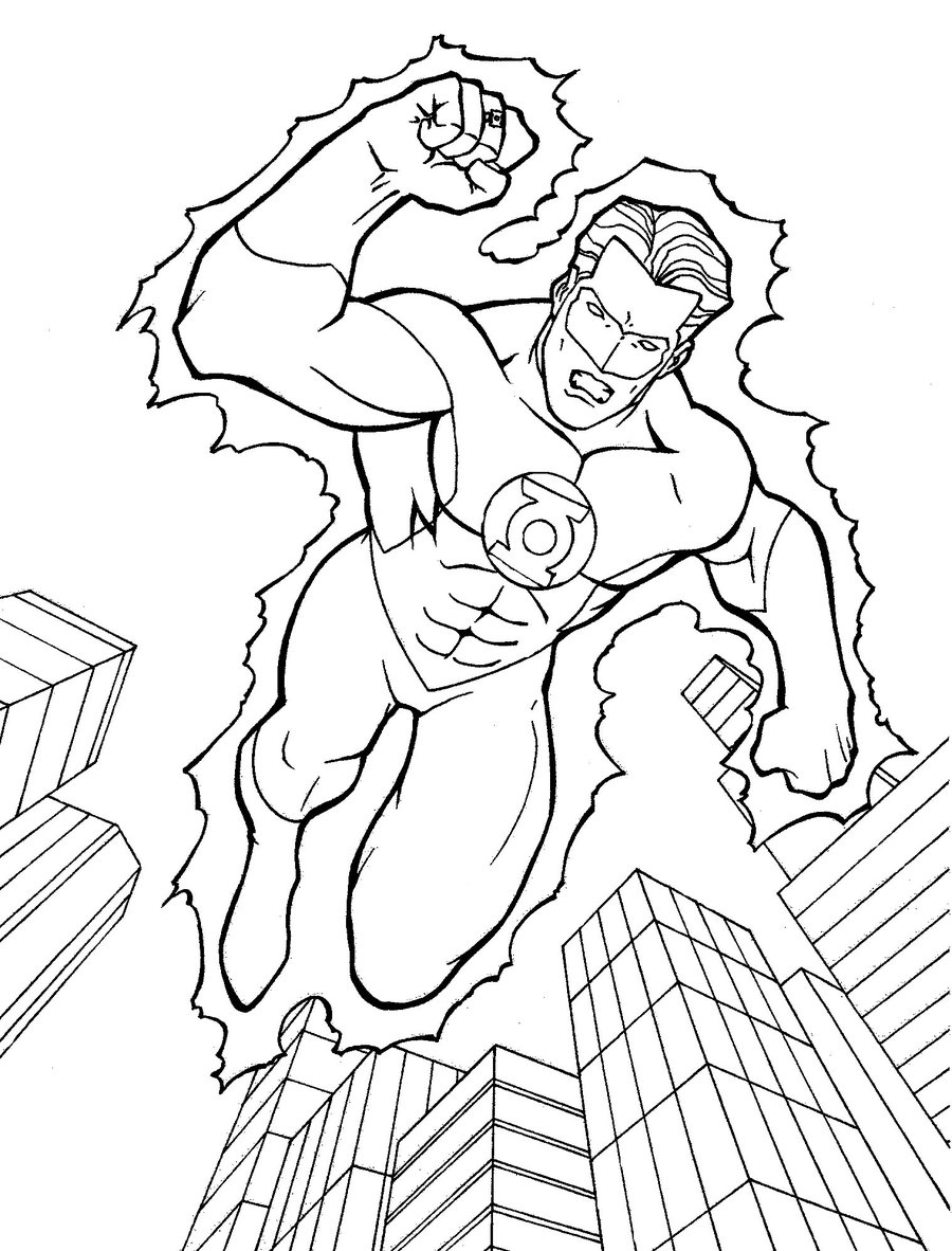 Dessin à colorier: Lanterne Verte (Super-héros) #81292 - Coloriages à Imprimer Gratuits
