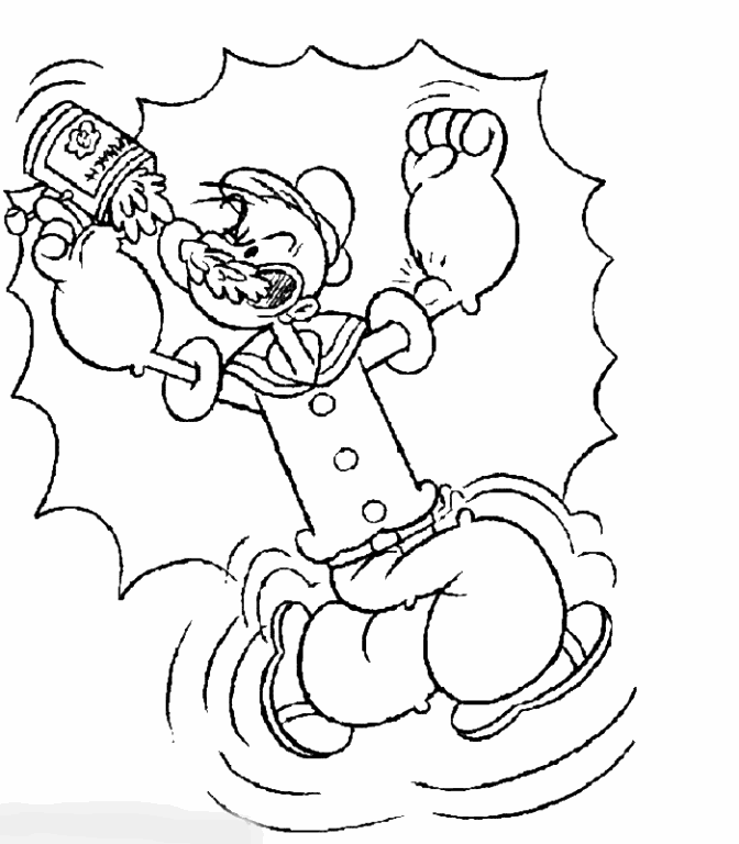 Dessin à colorier: Popeye (Super-héros) #84730 - Coloriages à Imprimer Gratuits