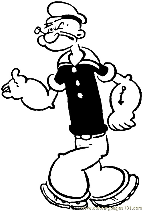Dessin à colorier: Popeye (Super-héros) #84732 - Coloriages à Imprimer Gratuits