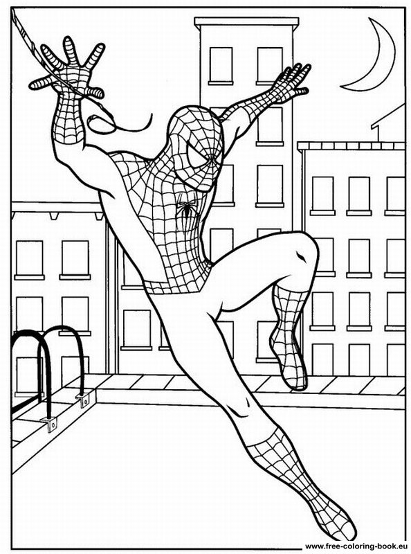 Dessin à colorier: Spiderman (Super-héros) #78660 - Coloriages à Imprimer Gratuits