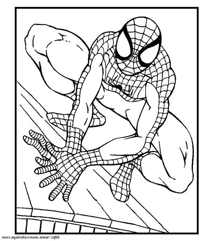 Dessin à colorier: Spiderman (Super-héros) #78664 - Coloriages à Imprimer Gratuits