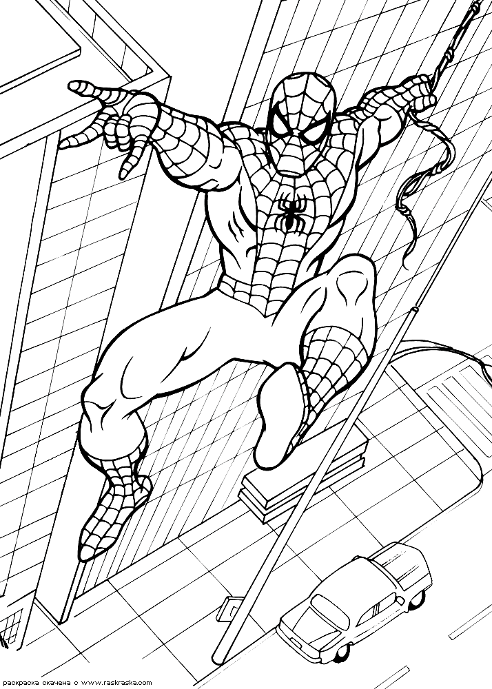 Dessin à colorier: Spiderman (Super-héros) #78703 - Coloriages à Imprimer Gratuits