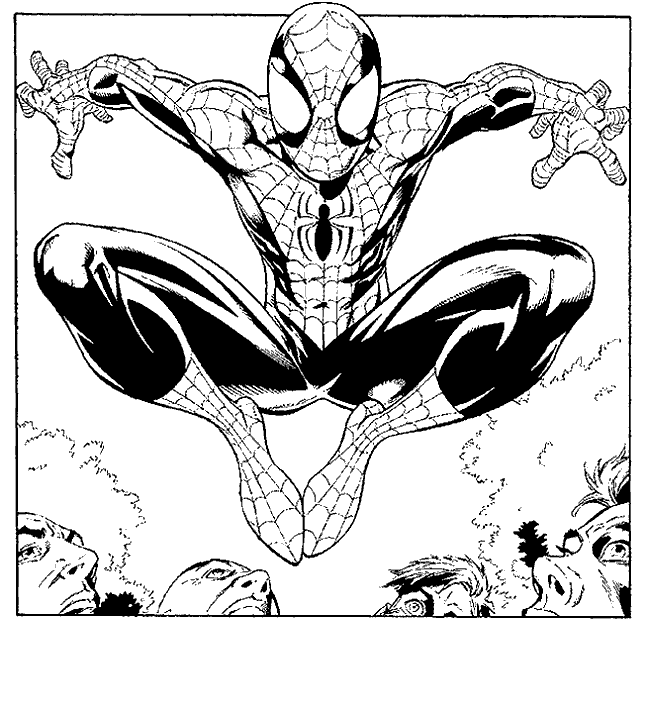 Dessin à colorier: Spiderman (Super-héros) #78710 - Coloriages à Imprimer Gratuits