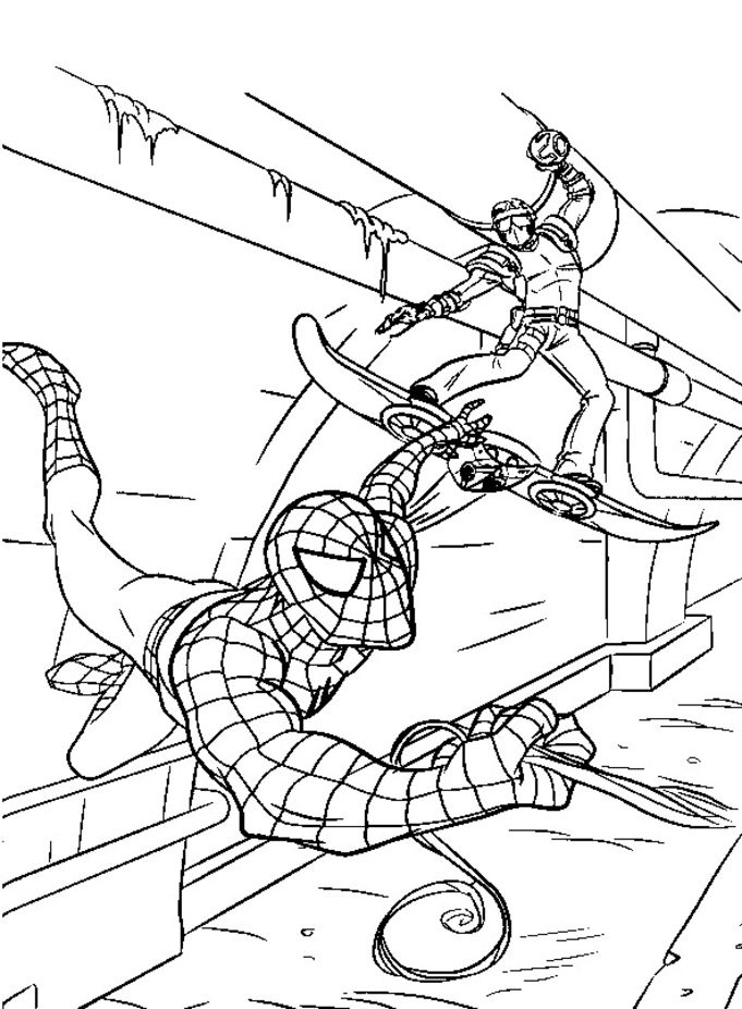Dessin à colorier: Spiderman (Super-héros) #78734 - Coloriages à Imprimer Gratuits