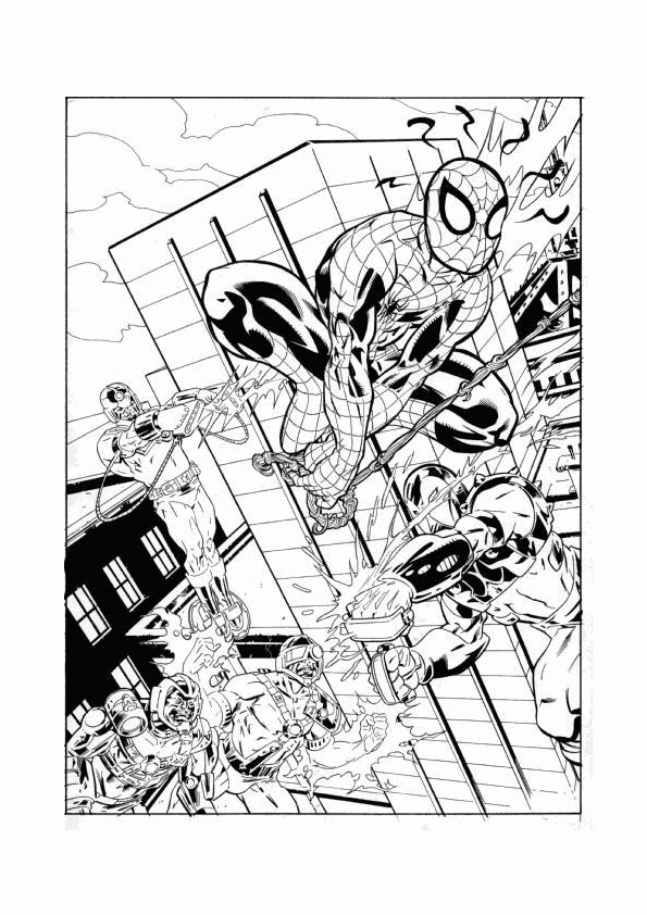 Dessin à colorier: Spiderman (Super-héros) #78760 - Coloriages à Imprimer Gratuits