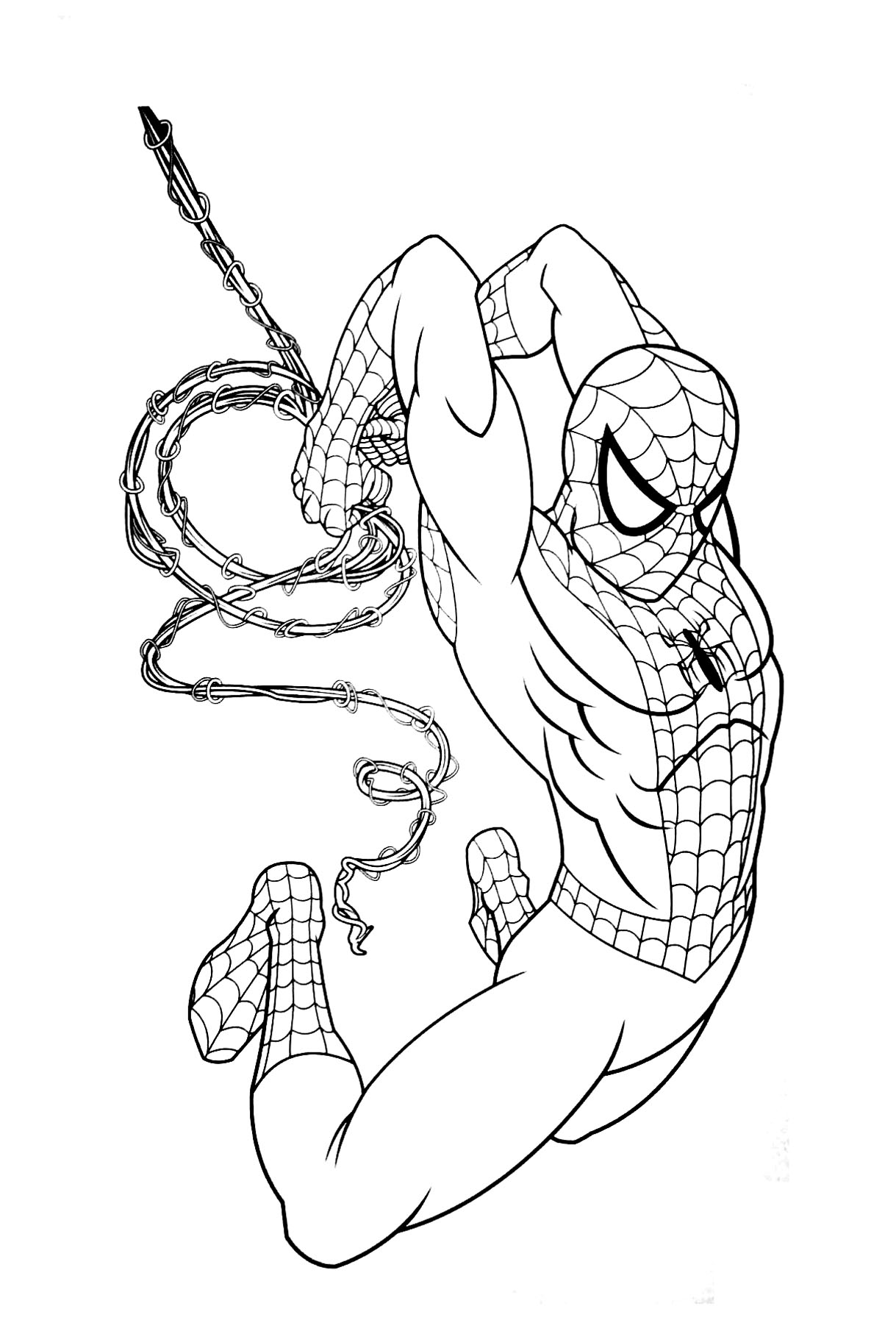 Dessin à colorier: Spiderman (Super-héros) #78796 - Coloriages à Imprimer Gratuits