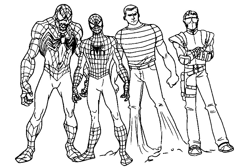 Dessin à colorier: Spiderman (Super-héros) #78880 - Coloriages à Imprimer Gratuits