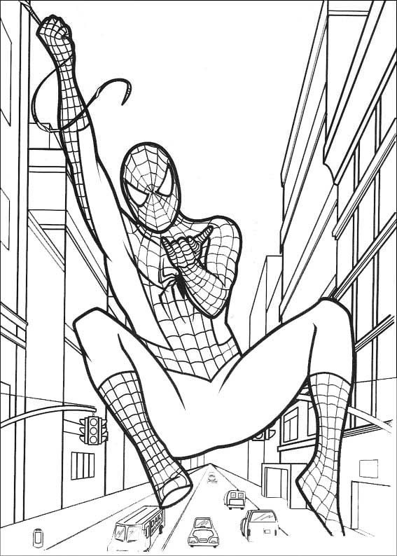 Dessin à colorier: Spiderman (Super-héros) #78908 - Coloriages à Imprimer Gratuits