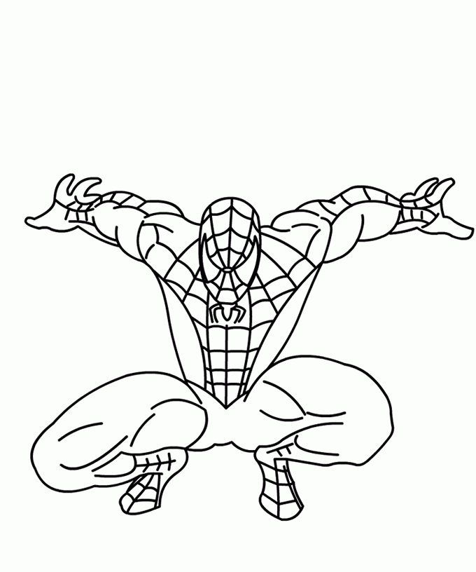 Dessin à colorier: Spiderman (Super-héros) #78909 - Coloriages à Imprimer Gratuits