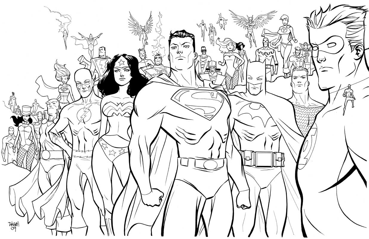 Dessin à colorier: Super Héros DC Comics (Super-héros) #80122 - Coloriages à Imprimer Gratuits