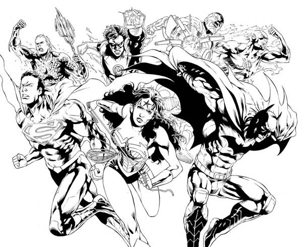 Dessin à colorier: Super Héros DC Comics (Super-héros) #80396 - Coloriages à Imprimer Gratuits