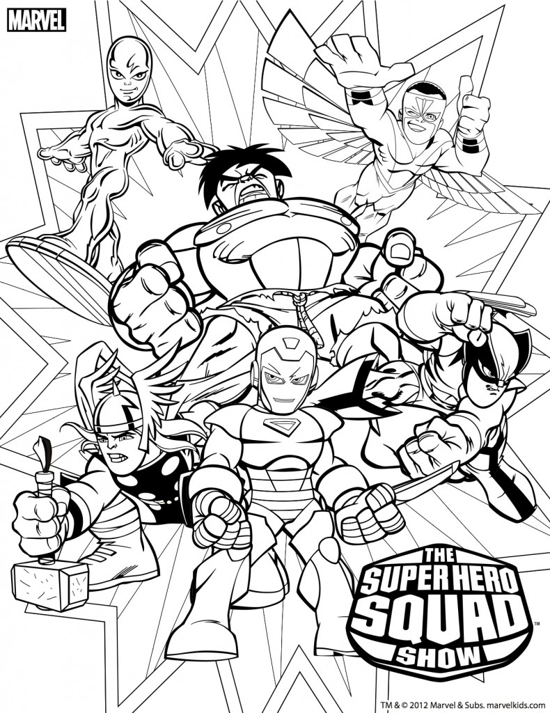 Dessin à colorier: Super Héros Marvel (Super-héros) #79717 - Coloriages à Imprimer Gratuits