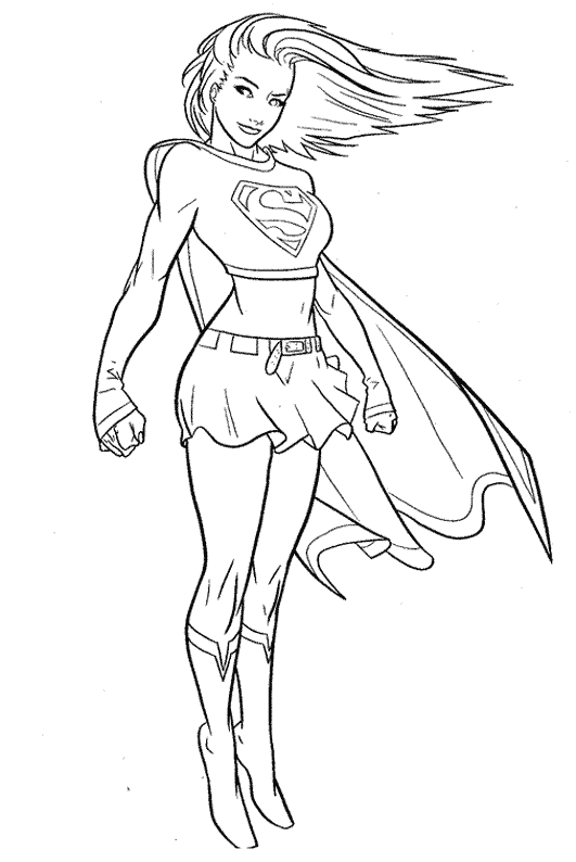 Dessin à colorier: Supergirl (Super-héros) #83934 - Coloriages à Imprimer Gratuits