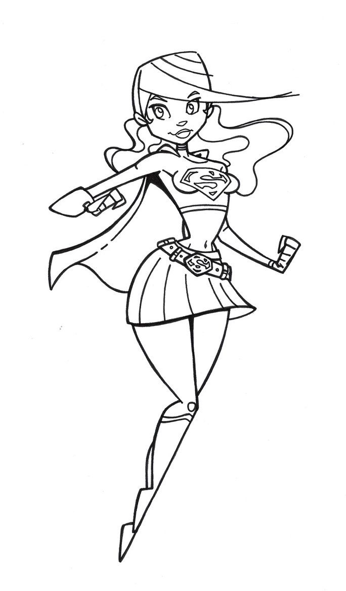 Dessin à colorier: Supergirl (Super-héros) #83942 - Coloriages à Imprimer Gratuits