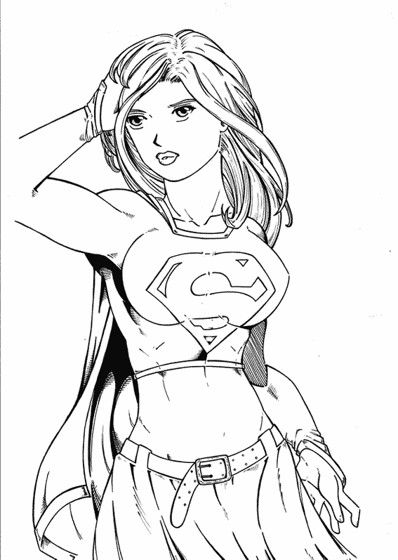 Dessin à colorier: Supergirl (Super-héros) #84010 - Coloriages à Imprimer Gratuits