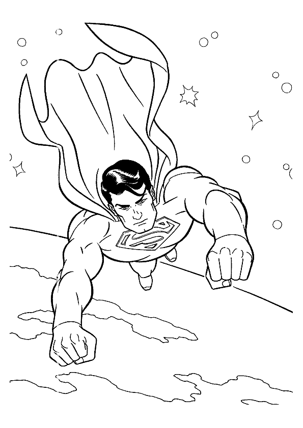 Dessin à colorier: Superman (Super-héros) #83614 - Coloriages à Imprimer Gratuits