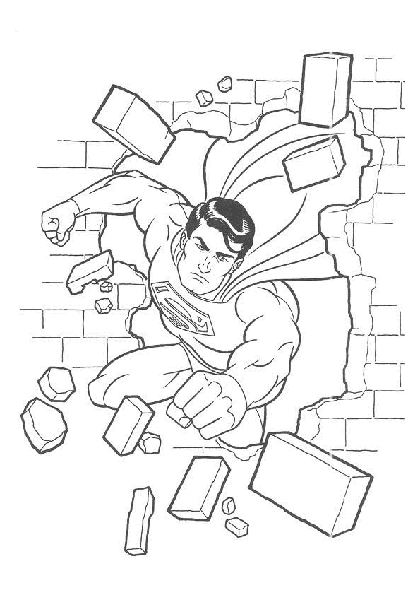 Dessin à colorier: Superman (Super-héros) #83616 - Coloriages à Imprimer Gratuits