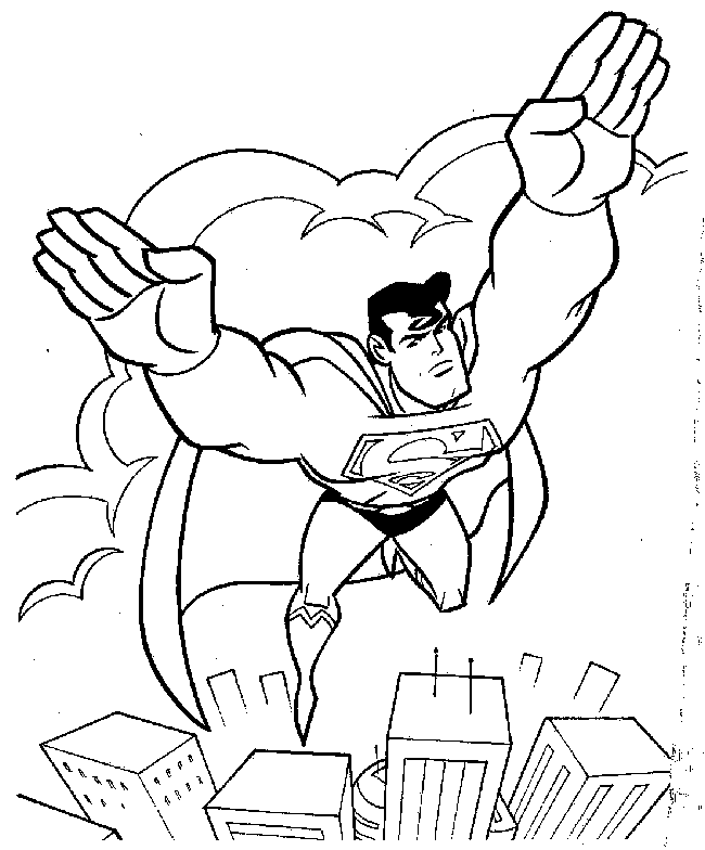 Dessin à colorier: Superman (Super-héros) #83624 - Coloriages à Imprimer Gratuits