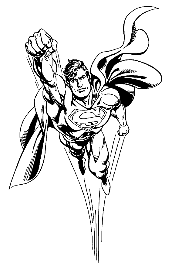 Dessin à colorier: Superman (Super-héros) #83653 - Coloriages à Imprimer Gratuits