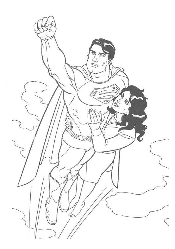 Dessin à colorier: Superman (Super-héros) #83665 - Coloriages à Imprimer Gratuits