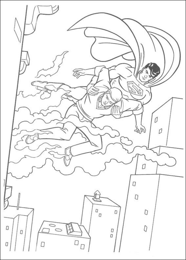 Dessin à colorier: Superman (Super-héros) #83692 - Coloriages à Imprimer Gratuits