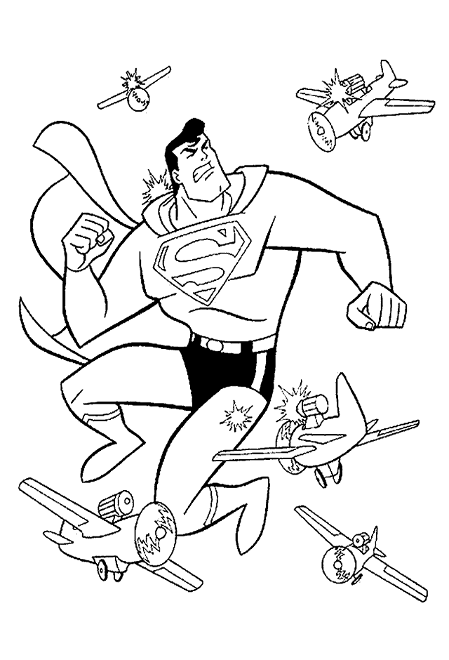 Dessin à colorier: Superman (Super-héros) #83699 - Coloriages à Imprimer Gratuits