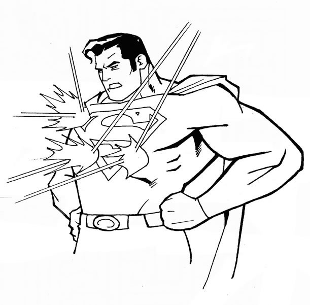 Dessin à colorier: Superman (Super-héros) #83742 - Coloriages à Imprimer Gratuits