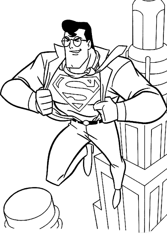 Dessin à colorier: Superman (Super-héros) #83764 - Coloriages à Imprimer Gratuits