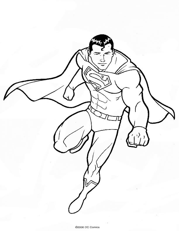 Dessin à colorier: Superman (Super-héros) #83833 - Coloriages à Imprimer Gratuits