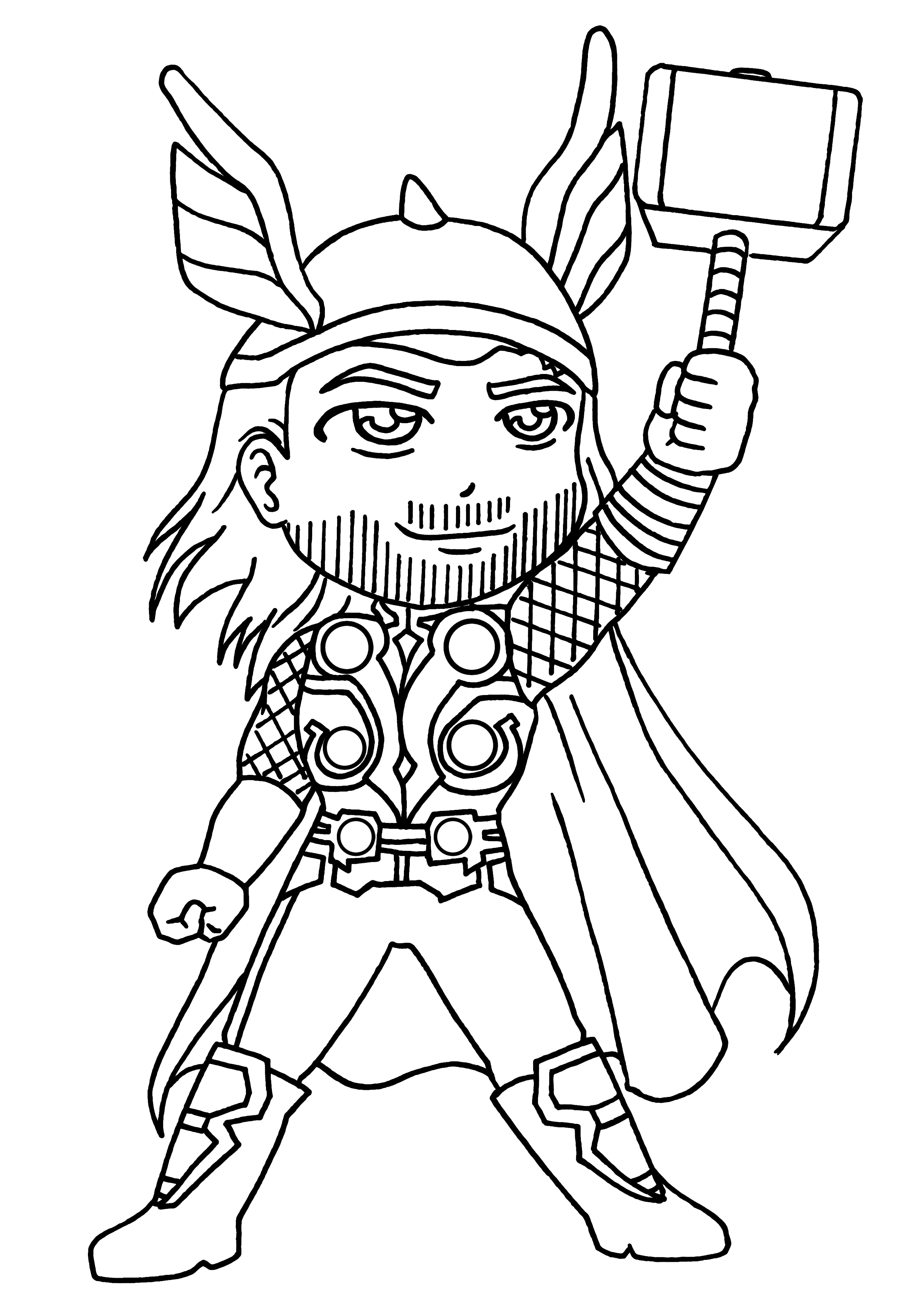 Dessin à colorier: Thor (Super-héros) #75757 - Coloriages à Imprimer Gratuits