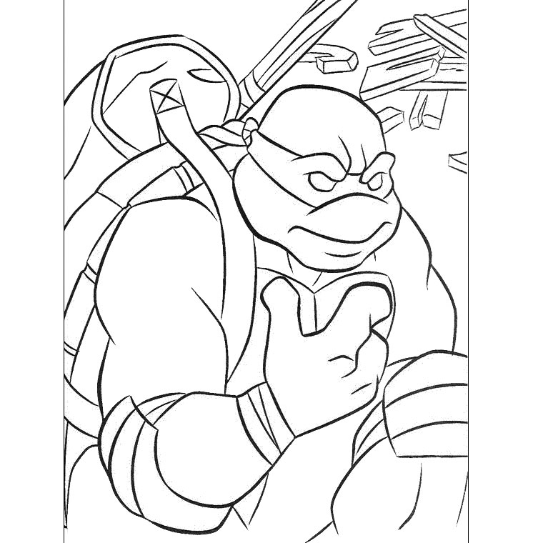 Dessin à colorier: Tortues Ninja (Super-héros) #75378 - Coloriages à Imprimer Gratuits