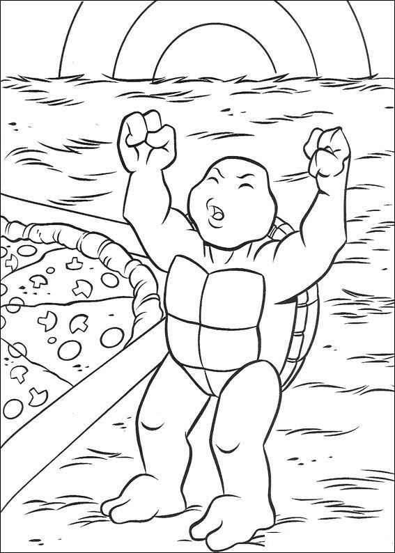 Dessin à colorier: Tortues Ninja (Super-héros) #75610 - Coloriages à Imprimer Gratuits