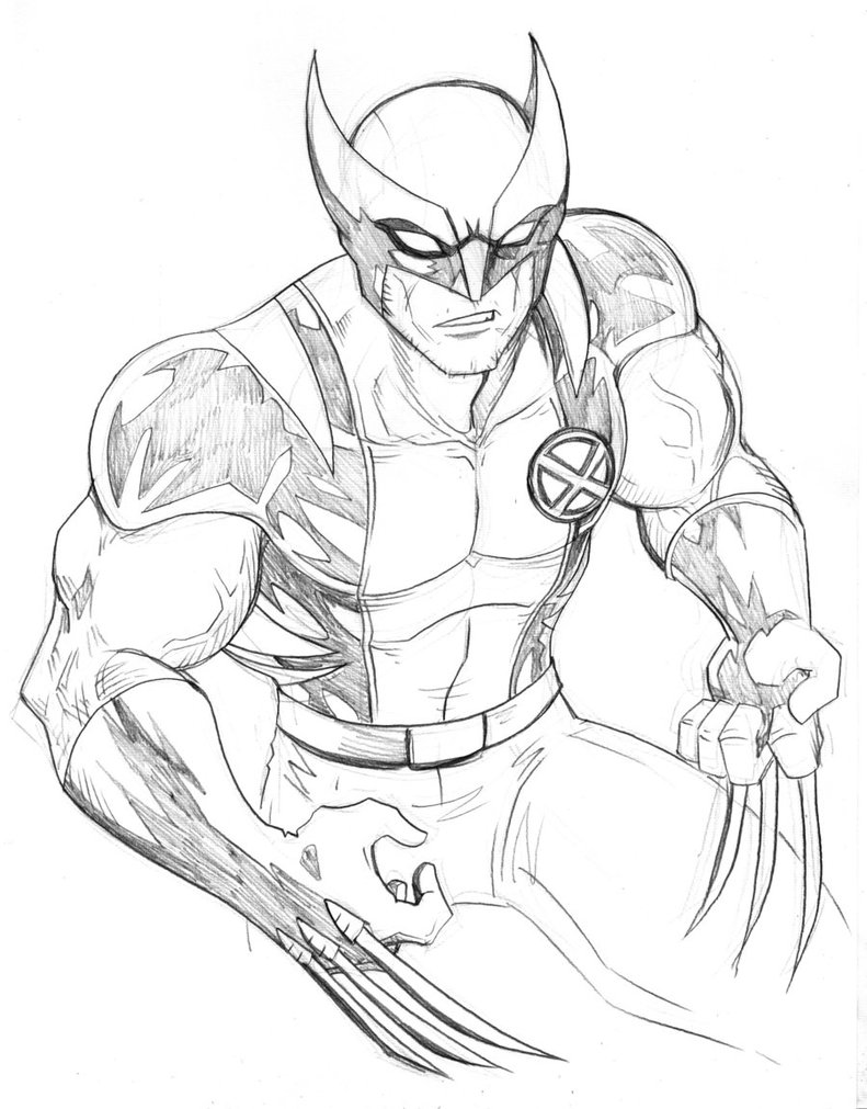 Dessin à colorier: Wolverine (Super-héros) #74836 - Coloriages à Imprimer Gratuits