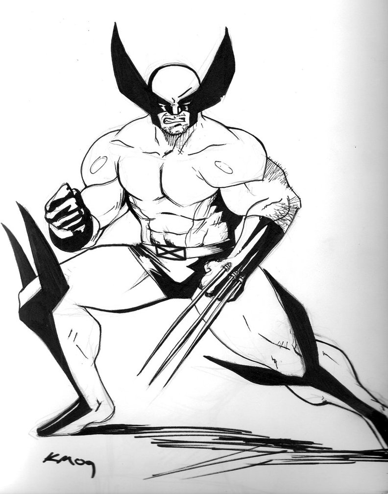 Dessin à colorier: Wolverine (Super-héros) #74844 - Coloriages à Imprimer Gratuits