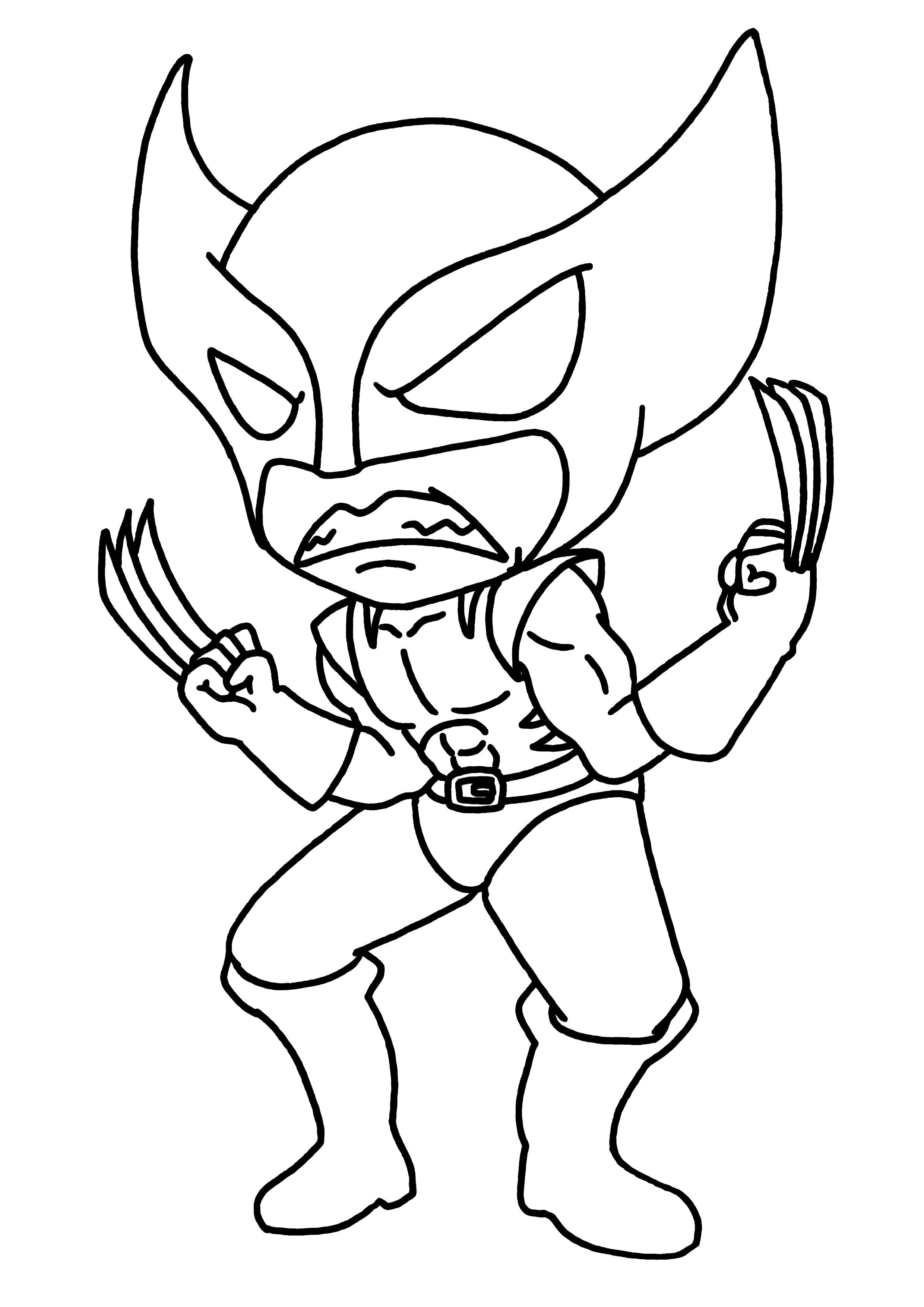 Dessin à colorier: Wolverine (Super-héros) #74847 - Coloriages à Imprimer Gratuits