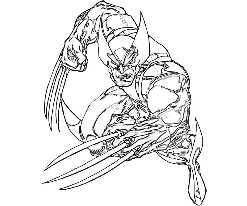 Dessin à colorier: Wolverine (Super-héros) #74850 - Coloriages à Imprimer Gratuits