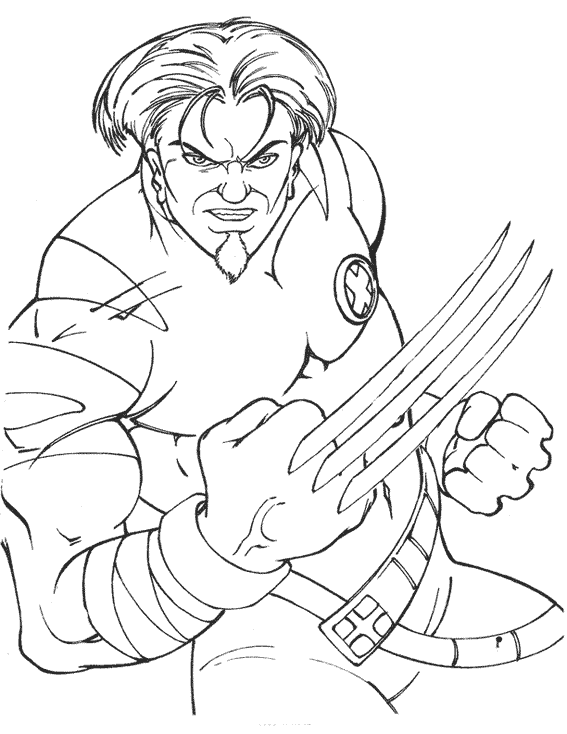Dessin à colorier: Wolverine (Super-héros) #74862 - Coloriages à Imprimer Gratuits