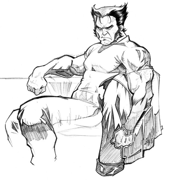 Dessin à colorier: Wolverine (Super-héros) #74869 - Coloriages à Imprimer Gratuits