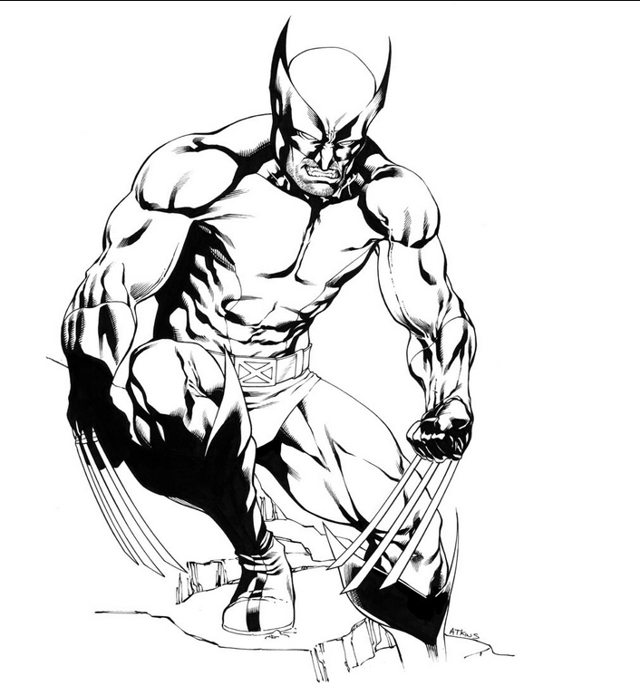 Dessin à colorier: Wolverine (Super-héros) #74870 - Coloriages à Imprimer Gratuits