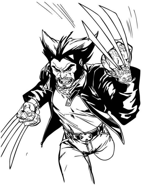 Dessin à colorier: Wolverine (Super-héros) #74906 - Coloriages à Imprimer Gratuits